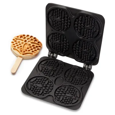 Neumärker Waffel-Bärchen am Stiel Wechselplatten für Thermocook® 31-40731-01| 4 Waffeln | 120x120x18 mm | Aluminiumguss | Antihaft