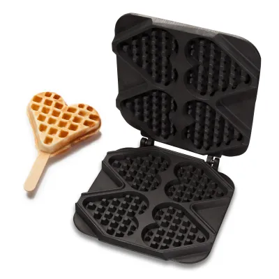 Neumärker Waffel-Herz am Stiel Wechselplatten für Thermocook® 32-40744-01 | Waffeleisen-Einsatz | 4 Herzen | 135x130x32 mm
