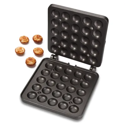 Neumärker Waffelbällchen Wechselplatten für Thermocook® 31-40760-01 | Mini-Waffelplatten | 25 Stück | 40x40x25 mm | Antihaft