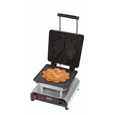 Neumärker Waffeleisen Thermocook® 12-40801-20 | Herzwaffel | Wechselplatten | 2,8 kW | 210x210 mm | Gusseisen | Edelstahl | Timer