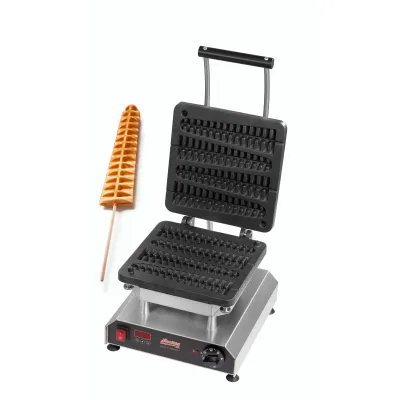 Neumärker Waffeleisen Thermocook® 12-40801-69 | Lolly-Waffel Platten | 4-fach | Gusseisen | 2,8 kW | Edelstahl