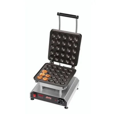 Neumärker Waffeleisen Thermocook® 12-40801-60 | Profi-Multifunktionsgerät | 25 Waffelbällchen | Timer | 2,8 kW | Edelstahl