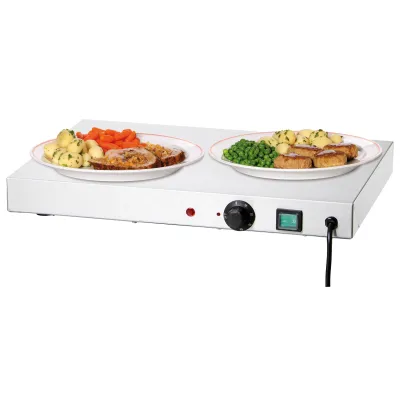 NEUMÄRKER Warmhalteplatte | Edelstahl | Temperaturregler | 35-95°C | 500x375 mm | 230V 250W | Kontrollleuchte