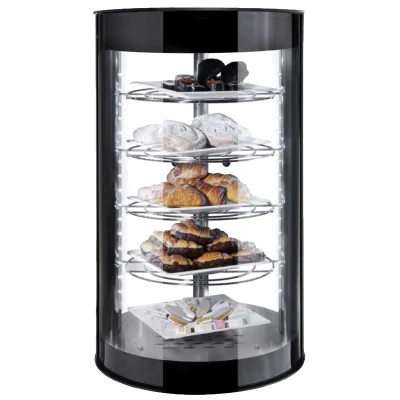 NEUMÄRKER Warmhaltevitrine 05-70524 | 5 Etagen | LED | Glastüren | Wasserbehälter | Ø32cm | bis 70°C