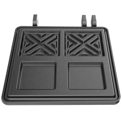 Neumärker X-Waffel Backplattensatz 32-40704 | Waffeleisen Einsatz | für 2 füllbare Waffeln 108x108x20 mm | Grauguss