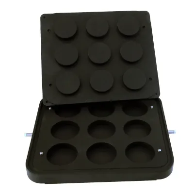 Neumärker Backplatte Zylinder Wechselplatten für Tartlet-Basisgerät 05-40619 | 9 Mulden | antihaft Aluminium | Ø 81 mm | 11 kg