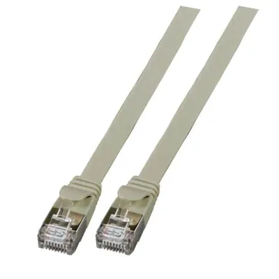 EFB Patchkabel K5545GR.5 | RJ45 Flachpatchkabel Cat.6A | 5m | U/FTP | 10Gbit | 500MHz | AWG30 | PVC | grau