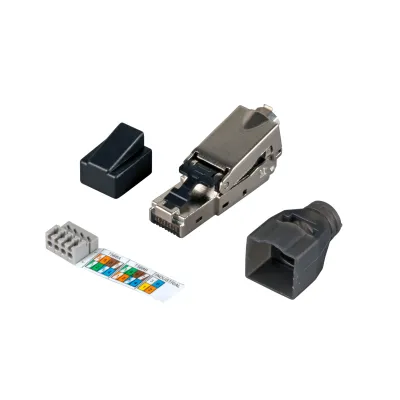 EFB Elektronik RJ45 Stecker 88035.1 | Cat.6 feldkonfektionierbar | FTPS600 | AWG22-27 | Zinkdruckguss | Geschirmt