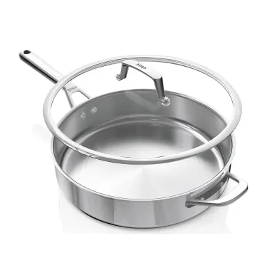 NINJA Bratpfanne EverClad C90126DE | 26 cm Edelstahl | Induktion | Glasdeckel | Ofenfest