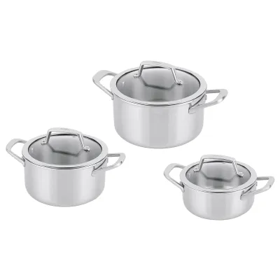 NINJA Topfset EverClad C93000DE | 3-teilig Edelstahl | Induktion | 16/18/20 cm | Backofen- & spülmaschinengeeignet