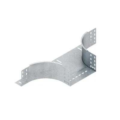 Niedax Anbau-Abzweigstück RTA 110.100 | T-Stück Kabelrinne 90° | 110x100 mm | Stahl bandverzinkt | Verbinder integriert