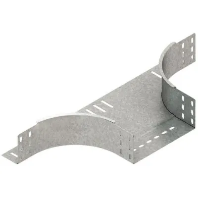 NIEDAX Anbau-Abzweigstück für Kabelrinne RTA 85.200 | T-Stück | 85x200 mm | Stahl bandverzinkt | integrierter Verbinder