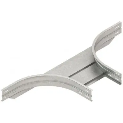Niedax Anbau-Abzweigstück WRTAR 150.300 | Kabelrinne T-Stück | 150x300 mm | Stahl bandverzinkt | Innenradius 500 mm