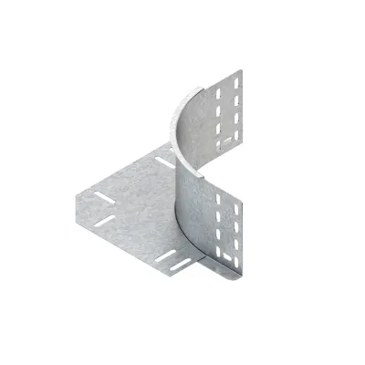 NIEDAX Anbaueck REK 110 Winkelstück Kabelrinne | 110mm Höhe | 138mm Innenradius | Stahl bandverzinkt