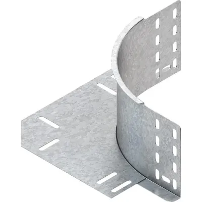 NIEDAX Anbaueck REK 110 Winkelstück Kabelrinne | 110mm Höhe | 138mm Innenradius | Stahl bandverzinkt