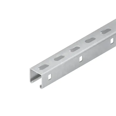 NIEDAX Ankerschiene 2996Z/4500 E3L | C-Profilschiene 4500x41x41 mm | Edelstahl V2A | 3-seitig gelocht | 22 mm Schlitz