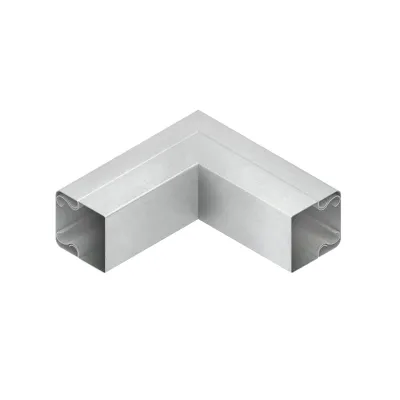 NIEDAX Außeneck LUAC 60.150 | Leitungsschutzkanal 90° | 60x150mm | Stahl bandverzinkt | mit Deckel | IP20 | halogenfrei
