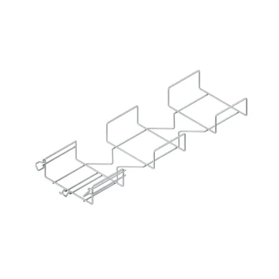 Niedax Bogen Gitterrinne MTCE 54.100 V | 90° verstellbar | 54x100 mm | Stahl verzinkt | integrierter Verbinder