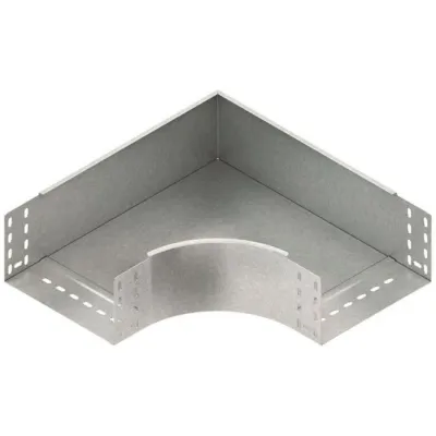 NIEDAX Bogen für Kabelrinne RES 110.600 | 90° horizontal | 110x600mm | Stahl bandverzinkt | integrierter Verbinder