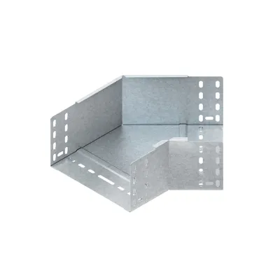 Niedax Bogen für Kabelrinne RBA 110.200 | 45° horizontal | 110x200 mm | Stahl bandverzinkt | integrierter Verbinder