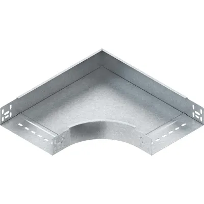 Niedax Bogen für Kabelrinne RES 60.400 F | 90° Horizontal | 60x400 mm | Stahl feuerverzinkt | integrierter Verbinder