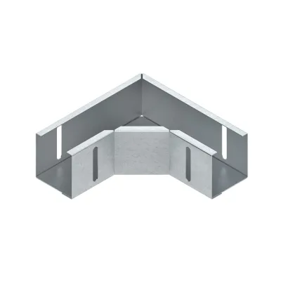 Niedax Bogen für Kabelrinne RESK 50.050 | 90° horizontal | 50x50 mm | Innenradius 60 mm | Stahl bandverzinkt