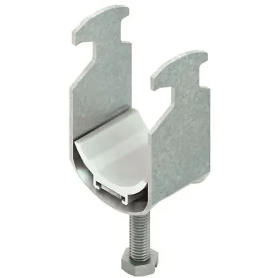 Niedax Bügelschelle BK 100 | Hammerfuß | 90-100mm | 1 Kabel | Stahl verzinkt | PP Kunststoffwanne | halogenfrei