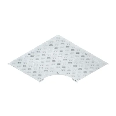 NIEDAX Deckel Bogen 90° RESDVRS 100-2.0 S | für Kabelrinne | 105mm breit | Stahl bandverzinkt | Drehriegel