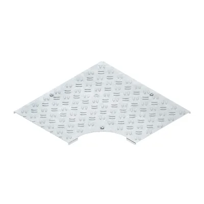 NIEDAX Deckel Bogen 90° RESDVRS 100-2.0 S | für Kabelrinne | 105mm breit | Stahl bandverzinkt | Drehriegel