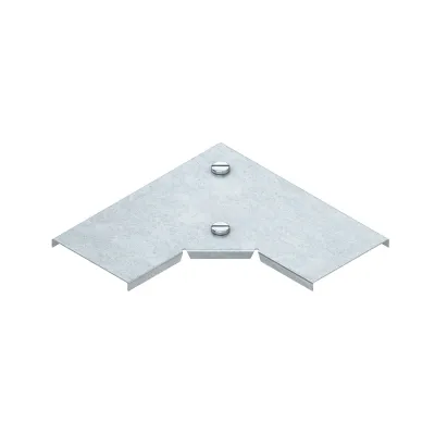 Niedax Deckel für Kabelrinne RESKDV 50 | Bogen 90° | Stahl bandverzinkt | Breite 50 mm | Länge 150 mm | Drehriegel