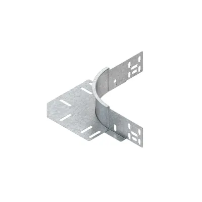 NIEDAX Eckanbaustück REK 60 S GS | Kabelrinne Winkel | 60mm Höhe | 99mm Radius | Stahl bandverzinkt | Funktionserhalt