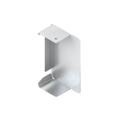 Niedax Endabschlussdeckel LED 80.080 | Endstück Leitungsschutzkanal 80x80mm | Stahl verzinkt | halogenfrei | IP20 | grau