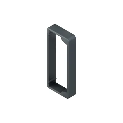 Niedax Endschutzring LES 60.200 | Endstück für Leitungsschutzkanal | 60x200mm | Kunststoff | aufrastbar | schwarz