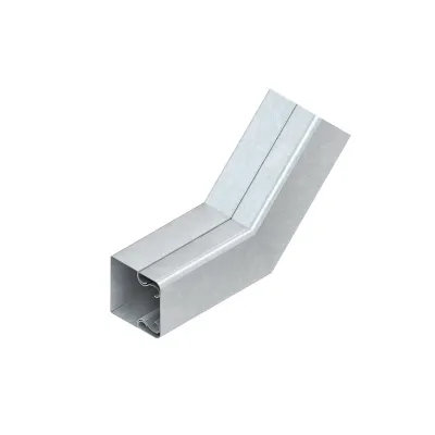 NIEDAX Flachwinkel 45° LUWB 40.060 | Leitungsschutzkanal Eckstück | 40x60mm | Stahl bandverzinkt | halogenfrei