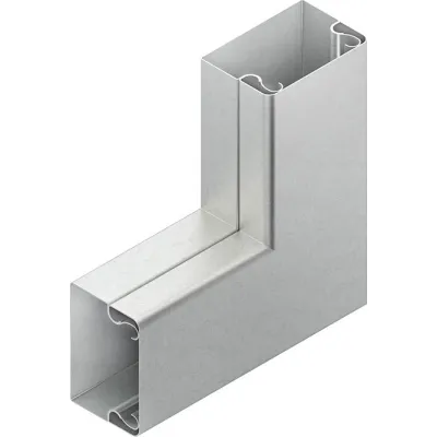 NIEDAX Flachwinkel 90° LUWC 60.100 | Leitungsschutzkanal Eckstück | 60x100 mm | Stahl bandverzinkt | halogenfrei | IP20