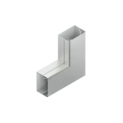 NIEDAX Flachwinkel 90° LUWC 60.100 | Leitungsschutzkanal Eckstück | 60x100 mm | Stahl bandverzinkt | halogenfrei | IP20