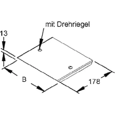 Niedax Deckel Bogen RFSDDV 60.150 | Kabelrinne Fall- und Steigstuck | 45° | B150mm | Stahl bandverzinkt | Drehriegel