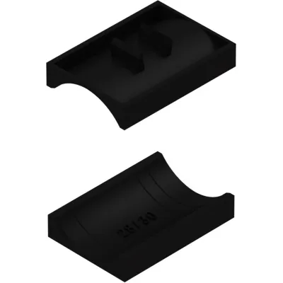 Niedax Gegenwanne GWA 30 für Bügelschelle Hammerfuß | Kabeldurchmesser 26-30 mm | PE Kunststoff | UV-Schutz | schwarz