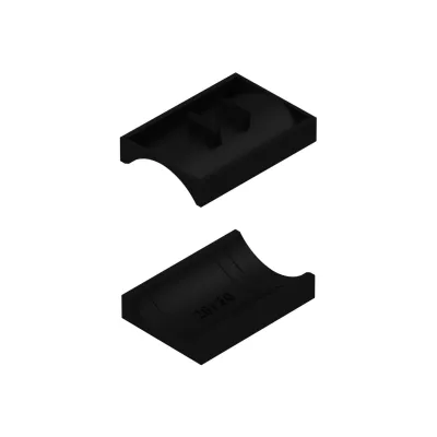 Niedax Gegenwanne GWA 30 für Bügelschelle Hammerfuß | Kabeldurchmesser 26-30 mm | PE Kunststoff | UV-Schutz | schwarz
