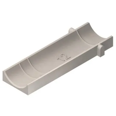 NIEDAX Gegenwanne GWU 14 | Universal für Bügelschellen | Kabel Ø 10–14 mm | Kunststoff | halogenfrei | 40 mm | lichtgrau