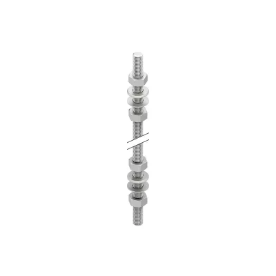 NIEDAX Gewindestange M8/1000 E3 | Edelstahl V2A 1.4301 | Länge 1000mm | metrisches Gewinde | inkl. Muttern & Scheiben