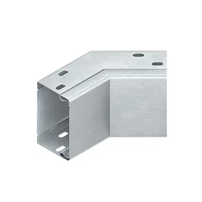 Niedax Inneneck 45° LEIB 60.200 | Kabelkanal-Eckstück mit Deckel | 60x200 mm | Stahl bandverzinkt | halogenfrei | natur