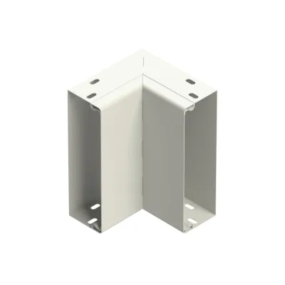 Niedax Inneneck 90° LUIC 60.060 R | Leitungsschutzkanal Zubehör | 60x60 mm | Stahl bandverzinkt | RAL 9010 weiß