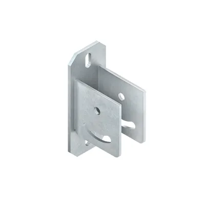 NIEDAX Schraubkopfplatte KUGH 5050 | U-Profil | horizontal verstellbar 30° | Stahl verzinkt | 200x80x6 mm