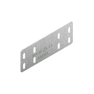 Niedax Stoßstellenverbinder RVV 60 | Längsverbinder für Kabelrinne 100–400x60 mm | Schraubverbinder | Stahl bandverzinkt