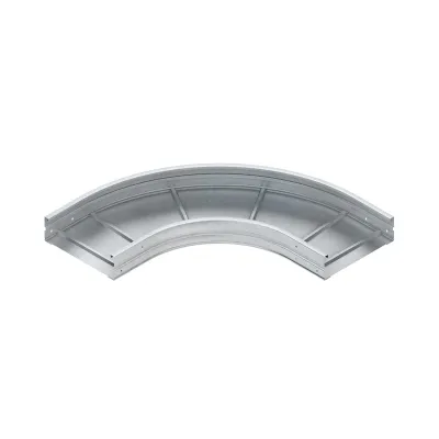 NIEDAX Bogen für Kabelrinne WRBR 150.200 | 90° horizontal | 150x200 mm | Stahl bandverzinkt | Innenradius 500 mm | Zink