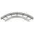 Bild: NIEDAX Bogen für Kabelleiter WSBR 105.200 | 90° horizontal | 105x200 mm | Stahl bandverzinkt | Innenradius 500 mm | rund