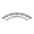 Bild: NIEDAX Bogen für Kabelleiter WSBR 105.200 | 90° horizontal | 105x200 mm | Stahl bandverzinkt | Innenradius 500 mm | rund