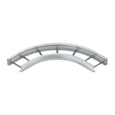 NIEDAX Bogen für Kabelleiter WSBR 105.200 | 90° horizontal | 105x200 mm | Stahl bandverzinkt | Innenradius 500 mm | rund