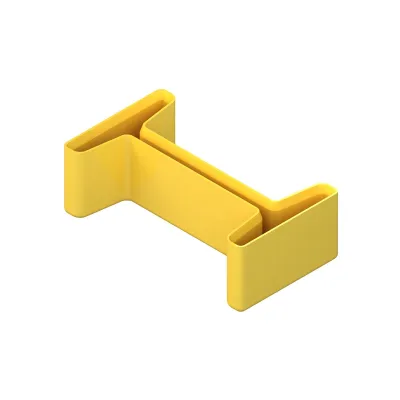 Niedax Schutzkappe SKI 80 | Endkappe für I-Profil | Kunststoff | 27x84,4x27,4 mm | gelb | silikonfrei | halogenfrei